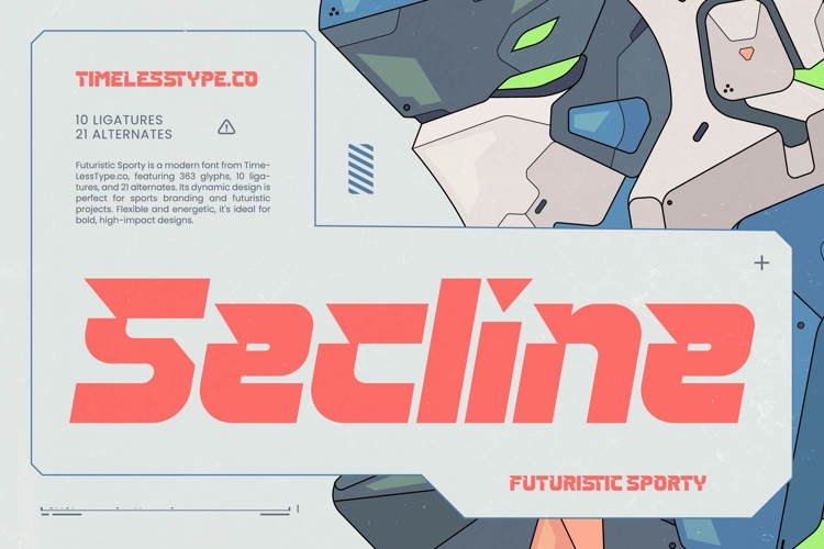 Secline - Futuristic Sporty Font