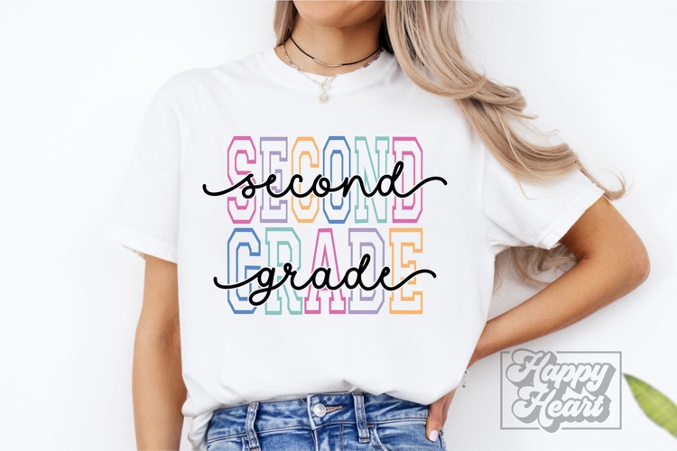 2nd Grade SVG - Retro Back To School - Second Grade PNG