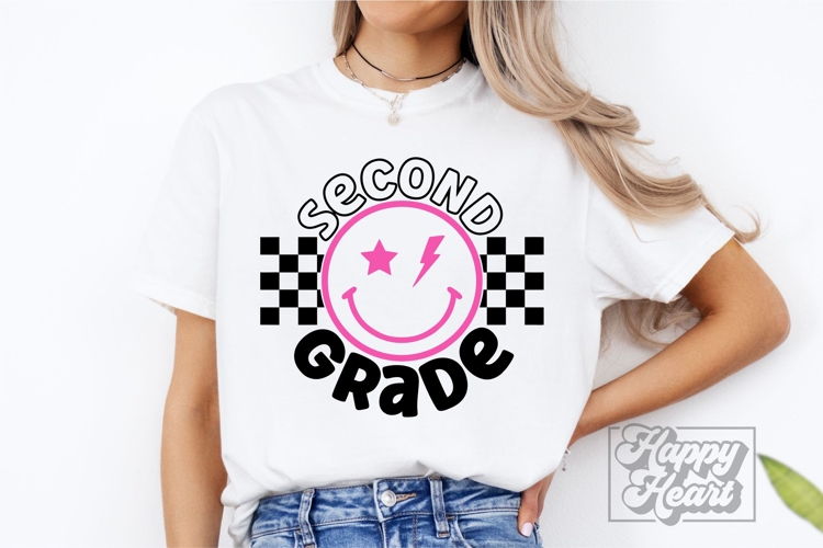 Retro 2nd Grade SVG - Back To School PNG - Second Grade Era