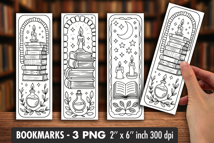 Secret Library Coloring Bookmark