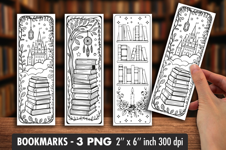 Secret Library Coloring Bookmark