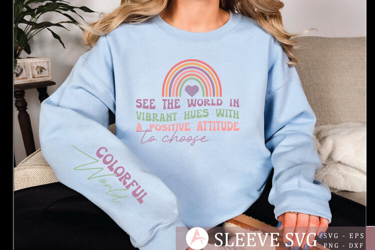 See the world in vibrant hues with a positive attitude SVG example image 1