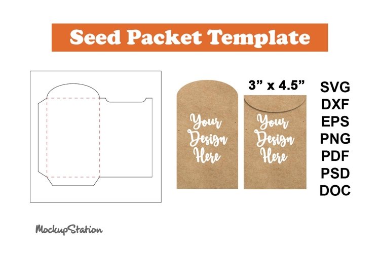 Seed Packet Template SVG Envelope Template PSD Files