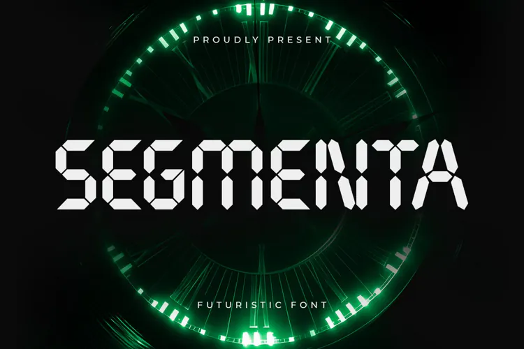 Segmenta - Futuristic Seven Segment Font Webfont
