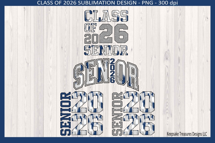 Senior 2026 Sublimation PNG Design|Class of 2026|Graduation