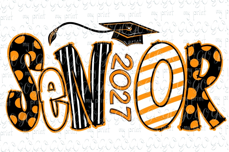 Orange Black And White Clipart Image 2