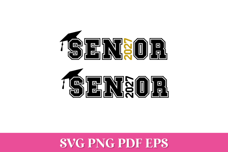 Senior 2027 SVG Cut File for Cricut and Silhouette example image 1