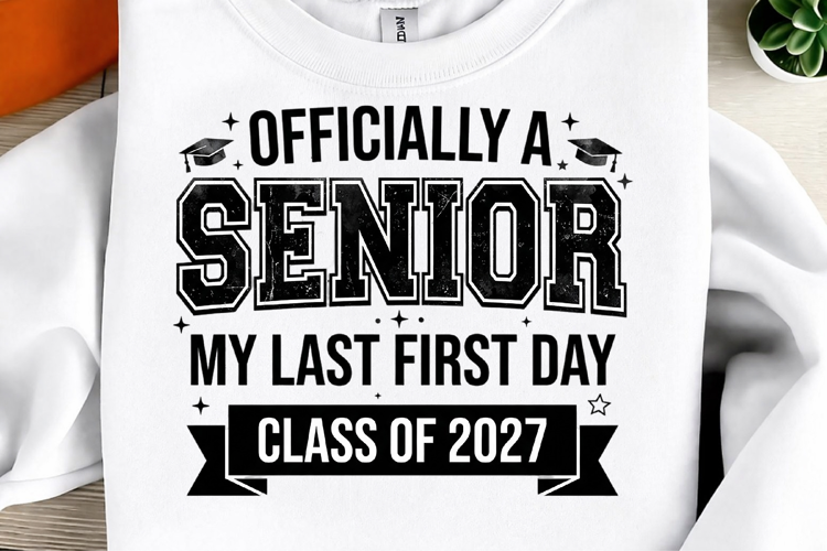 Senior 2027 My Last First Day PNG