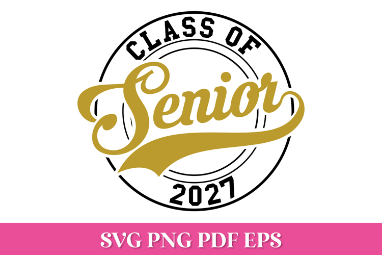 Senior Class of 2027 Round SVG Cut File example image 1