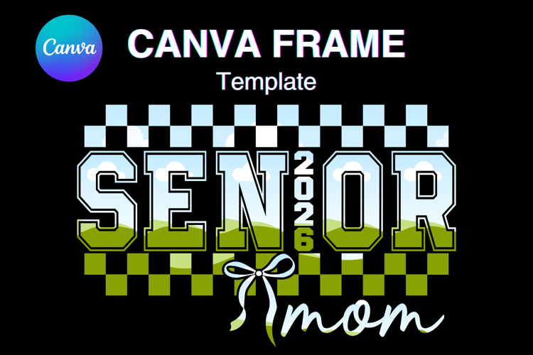 Senior 2026 Canva Frame Distressed Graduation Add Photo
