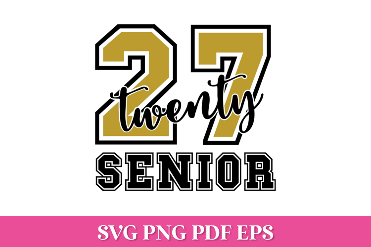 Senior 2027 SVG Cut File for Cricut and Silhouette example image 1