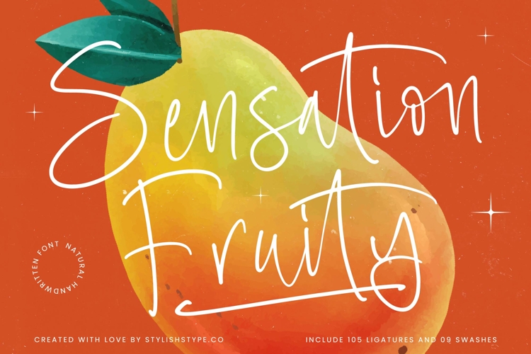 Sensation Fruity - Natural Handwritten Font