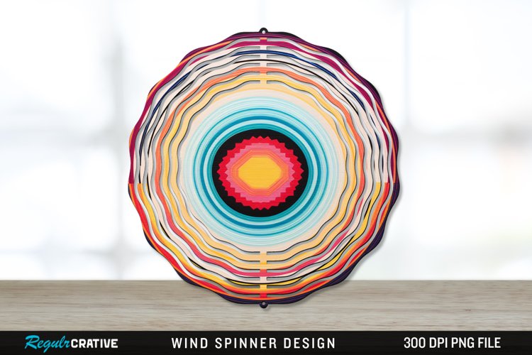 Serape Wind Spinner Sublimation PNG Design
