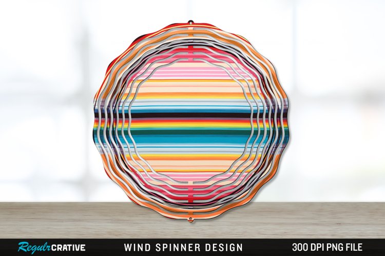 Serape Wind Spinner Sublimation PNG Design