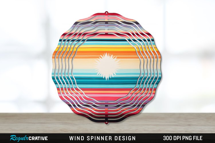 Serape Wind Spinner Sublimation PNG Design