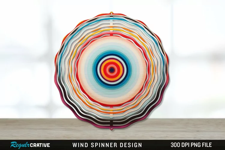 Serape Wind Spinner Sublimation PNG Design