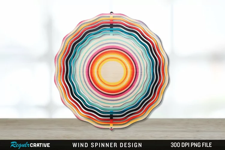 Serape Wind Spinner Sublimation PNG Design