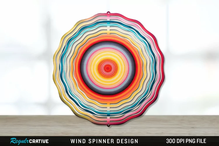 Serape Wind Spinner Sublimation PNG Design