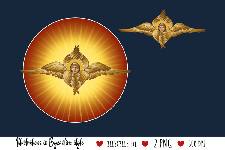 Seraphim. Illustration in Byzantine Style