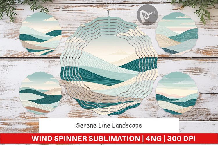 Wind Spinner Serene Line Landscape
