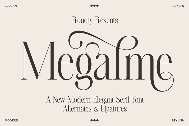 Megalme - Modern Serif Display Font example image 1