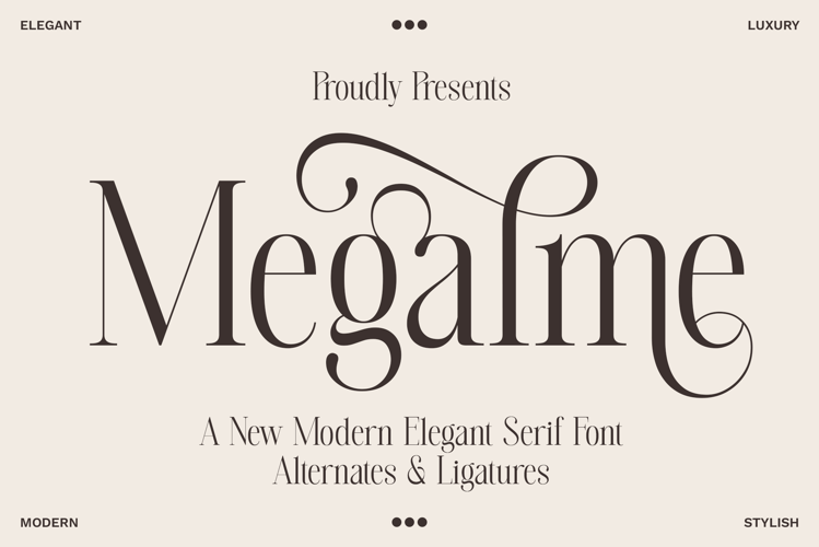 Megalme - Modern Serif Display Font
