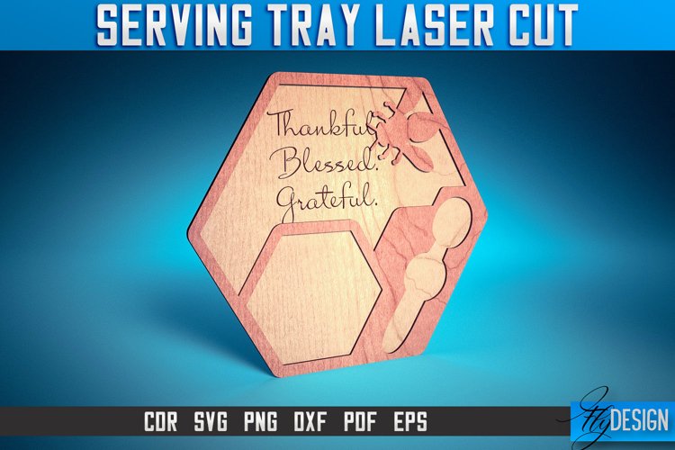 Serving Tray Laser Cut SVG | Tray Laser Cut SVG Design | CNC
