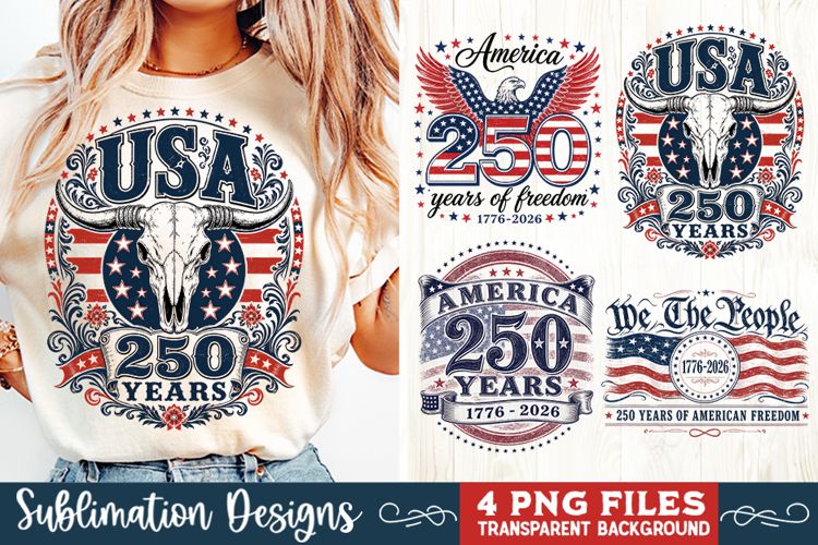 USA 250th Anniversary 4 PNG Sublimation, Patriotic 4th