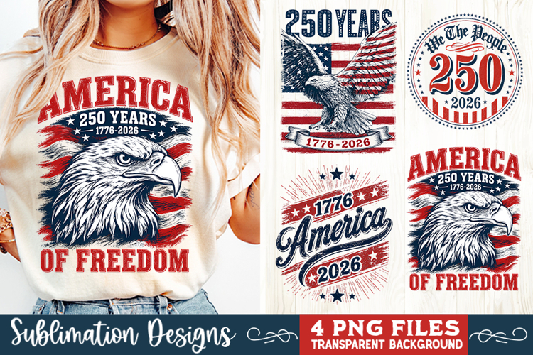 USA 250th Anniversary 4 PNG Sublimation, Patriotic 4th