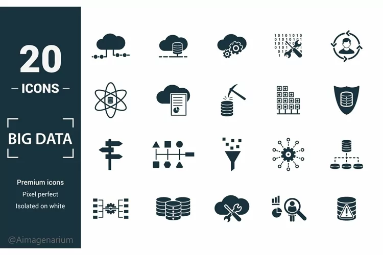 Big Data icon set