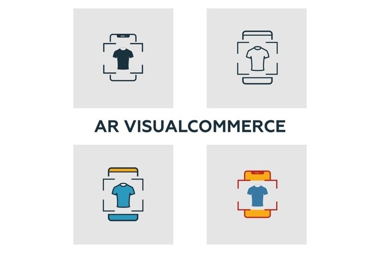 Augmented Reality Commerce icon set example image 1