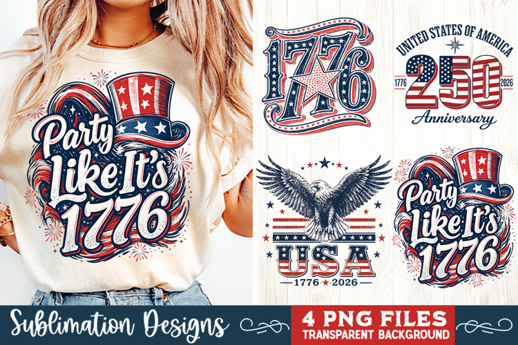 USA 250th Anniversary 4 PNG Sublimation, Patriotic 4th