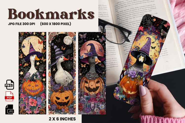 Halloween Bookmark Pumpkin Cute Ghost Design Printable_58
