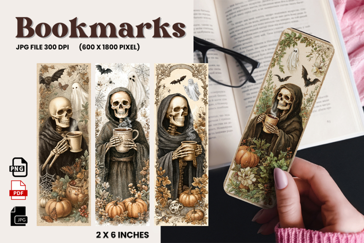 Halloween Bookmark Pumpkin Cute Ghost Design Printable_63