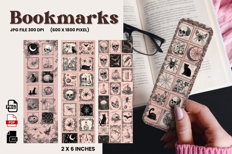 Halloween Bookmark Pumpkin Cute Ghost Design Printable_65