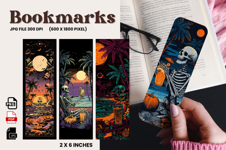 Halloween Bookmark Pumpkin Cute Ghost Design Printable_74