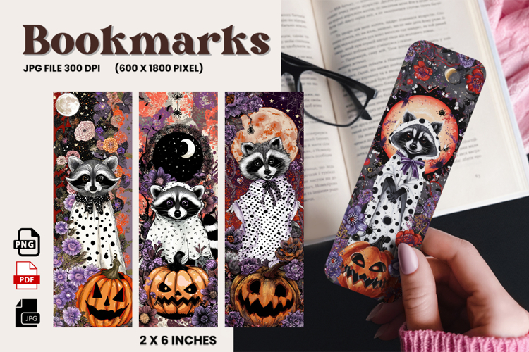 Halloween Bookmark Pumpkin Cute Ghost Design Printable_75
