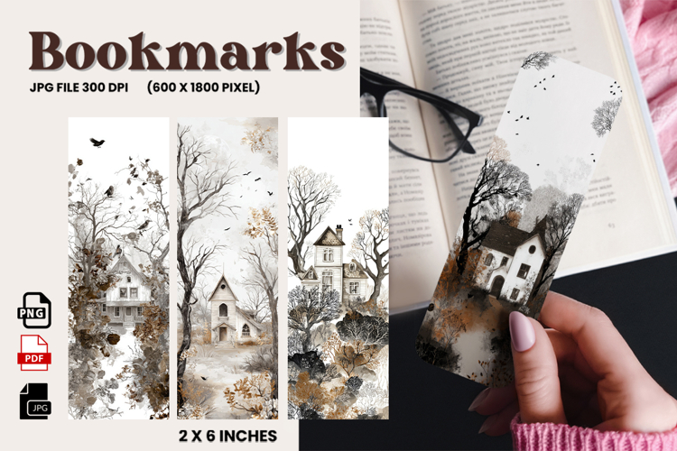 Halloween Bookmark Pumpkin Cute Ghost Design Printable_77