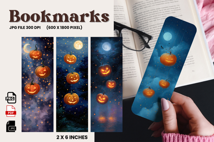 Halloween Bookmark Pumpkin Cute Ghost Design Printable_79