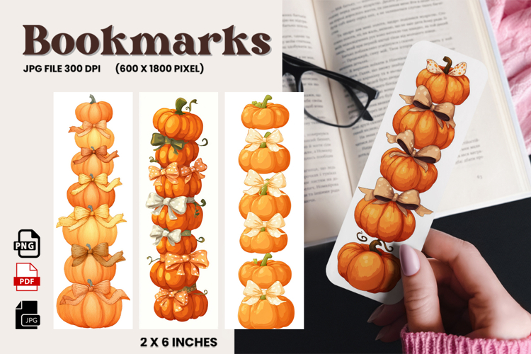 Halloween Bookmark Pumpkin Cute Ghost Design Printable_8