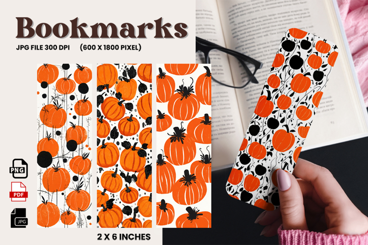 Halloween Bookmark Pumpkin Cute Ghost Design Printable_80