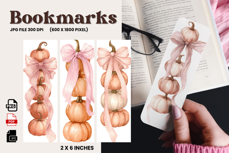 Halloween Bookmark Pumpkin Cute Ghost Design Printable_84