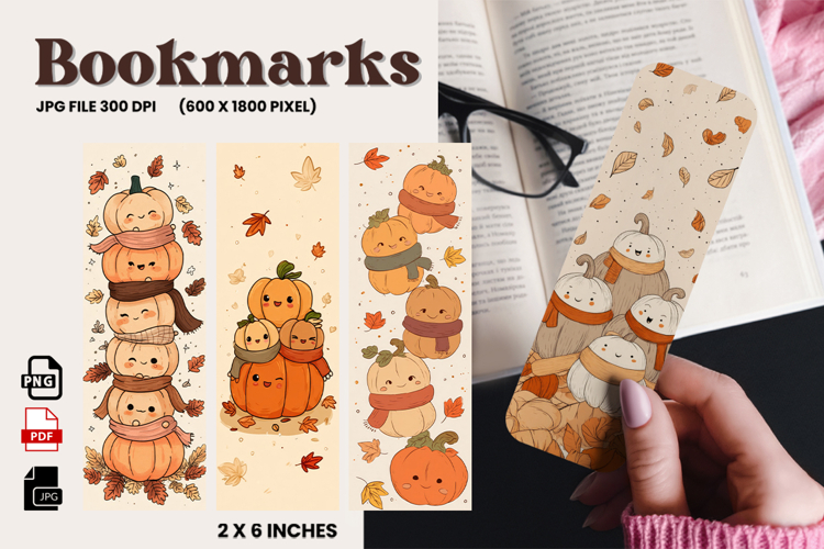 Halloween Bookmark Pumpkin Cute Ghost Design Printable_89