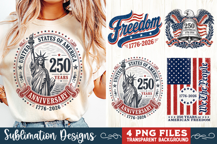 USA 250th Anniversary 4 PNG Sublimation, Patriotic 4th