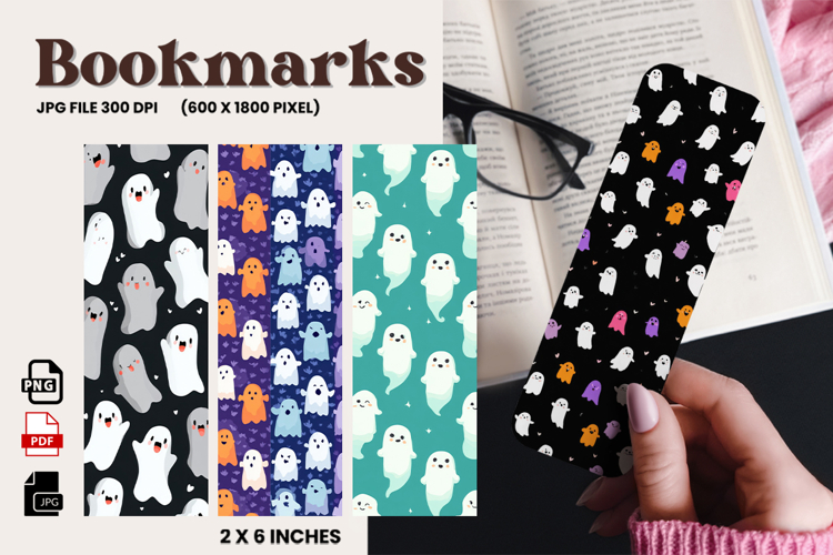Halloween Bookmark Pumpkin Cute Ghost Design Printable_90