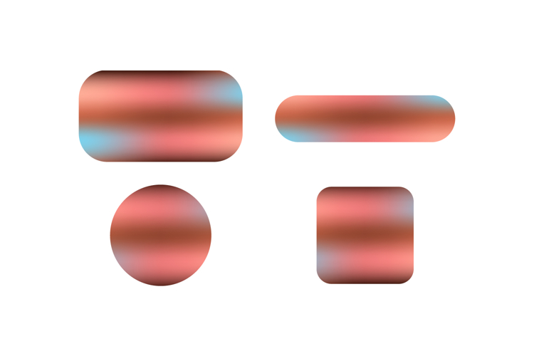 Set of different blurred gradient button shape design