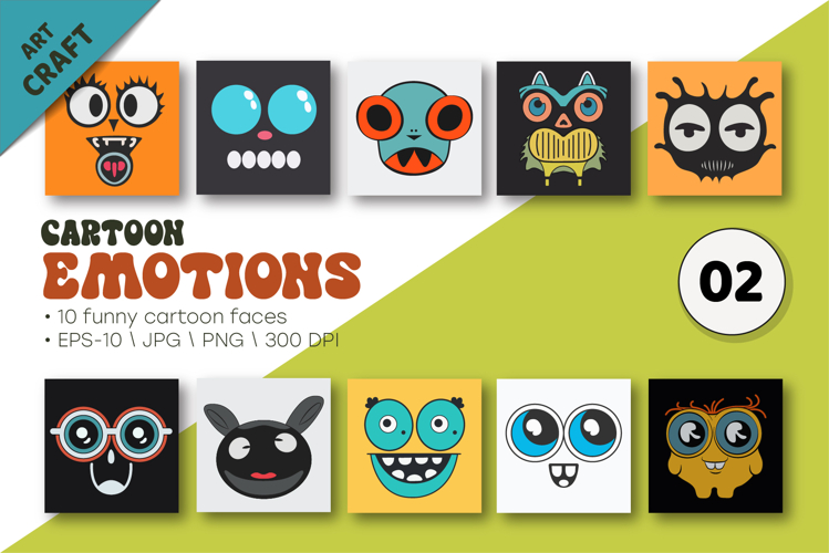 Set of Cartoon emotions 02