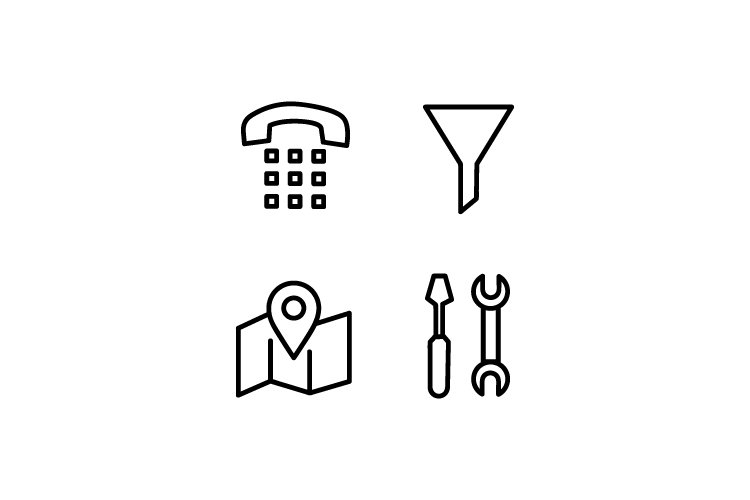 Set of linear icon design collection 08