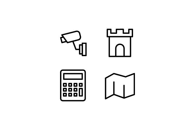 Set of linear icon design collection 11