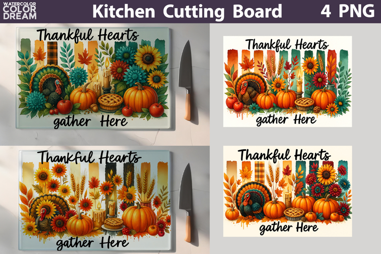 Pumpkin Turkey Cutting Board | Thanksgiving Sublimation